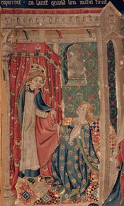 History of Saint Piat and Saint Eleuthère, Scene 11: The temptations of Saint Eleuthère. (detail) by Unknown artist