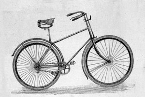 Hollow rubber bicycle model.
