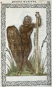 Savage Man - in “Habits et effigies” by Jean Sluperius by Unknown artist