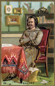 Honoré de Balzac in his office by Unknown artist