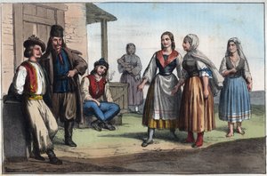 Hungarian Peasant in the 19th Century - Engraving from 