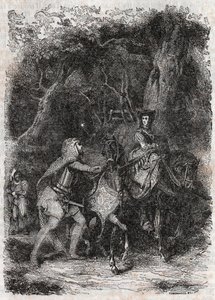 Hypalca Arrested by Rodomont - 1851 Engraving from 