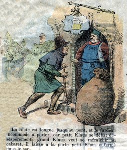 Illustration of the late 19th century for the tale by Hans Christian Andersen “Grand Claus and Little Claus”. Private collection. by Unknown artist