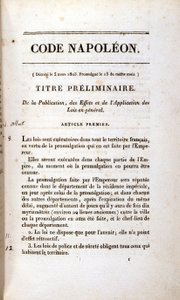 Incipit of the Napoleonic Code