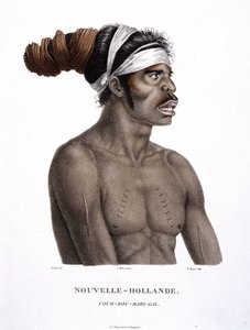 Indigenous Cour-Rou-Bari-Gal of New Holland - in Journey of Discoveries to the Southern Lands by Messrs. Lesueur and Peer by Unknown artist