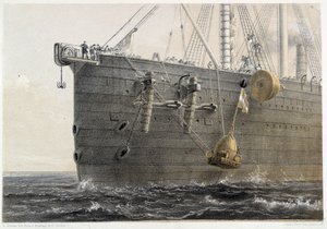 Installation of submarine cable in 1858 (landmark buoy) - in W. H. Russel