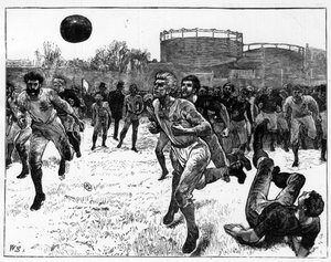 International football match between Anglo-Saxon countries by Unknown artist