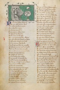 Jean de Meun writing the opening words of his poem, in the Roman de la Rose by Unknown artist