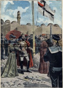 Jerusalem - All Saints 1898: William II (1859-1941), Emperor of Germany and King of Prussia, takes possession of the land of the 
