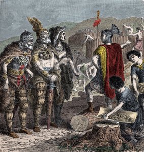 Julian and Frankish Chiefs - Meeting between Emperor Julian and Franco Chiefs by Unknown artist