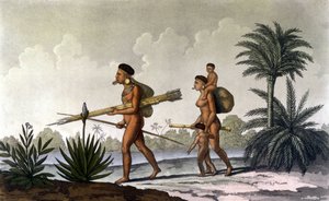 Kerengnatnuck, Chief of the Botocudos, and His Family by Unknown artist
