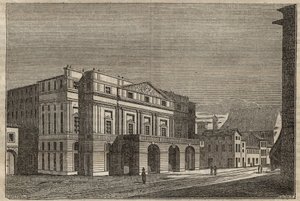 La Scala in Milan - View of the theatre of La Scala in Milan, Italy - 1837 by Unknown artist