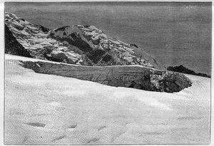 The catastrophe of Saint-Gervais or catastrophe of the glacier de la Tete Rousse (12-13 July 1892) - Engraving in 