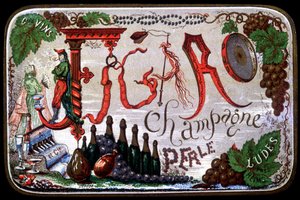 Label of Figaro Champagne Perle. sd. 19th century by Unknown artist