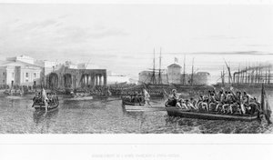 Landing of the French at Civitavecchia near Rome in 1849 by Unknown artist