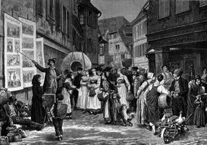 The singer of lamte in Alsace by Unknown artist