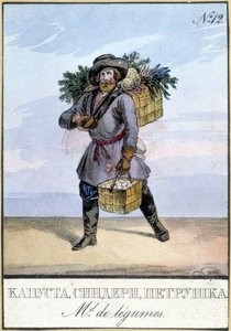 Legumes Dealer in Russia in the 19th Century by Unknown artist