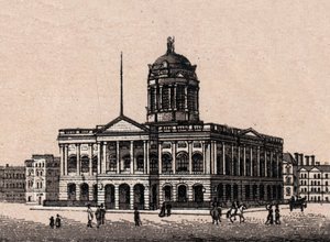 Liverpool, England: view of Town Hall in 