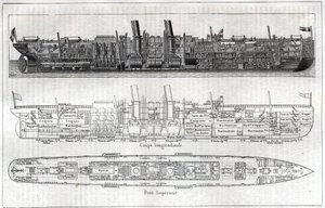 Longitudinal section of the liner 