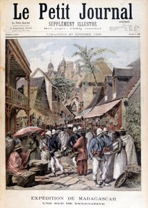 Madagascar Expedition: a street in Tananarive - in Le Petite Journal of 27/11/1895