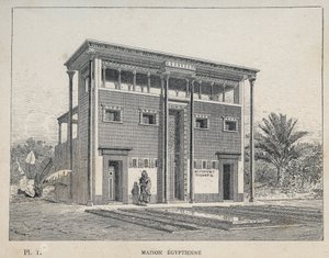 Egyptian House - Engraving of 1889 in 