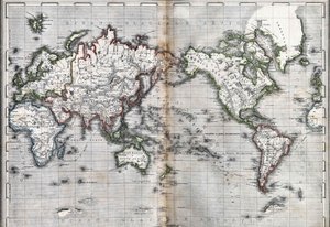 Map of the world, Italy, mid 19th century by Unknown artist
