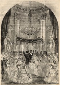 Marriage of Baron Alphonse de Rothschild and Leonora de Rothschild. The Mary learnt to throw a drink on the floor, the last stage of a Jewish marriage called the 