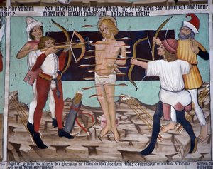 Martyrdom of St Sebastian (15th century frescoes)