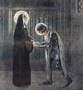 Meeting of Joan of Arc and Colette de Corbie at Moulins