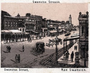 Melbourne, Australia: view of Swanston Street. in 