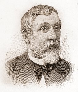 Members of the Academie Francaise in 1895: portrait of Alfred Mezieres, historian of literature, French politician and essayist. by Unknown artist
