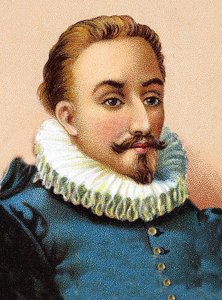 Miguel de Cervantes Saavedra 1547-1616 - Portrait of Miguel de Cervantes, Spanish poet and playwright