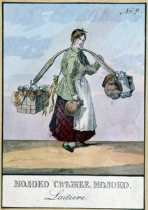 Milk dealer in Russia, Bibliotheque of Arts Deco by Unknown artist