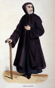 Jacobite monk (engraving from an album on religious orders, Paris) by Unknown artist