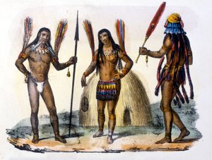 Mundrucu and Jivaros Indians in Ecuador by Unknown artist