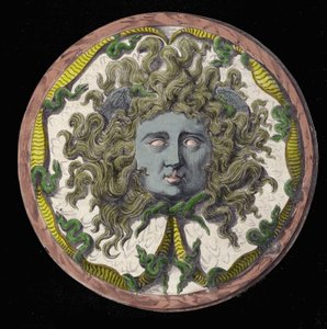 Mythology: representation of the Medusa, one of the three Gorgons