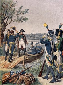 Napoleon and Massena on Lobau Island by Unknown Artist