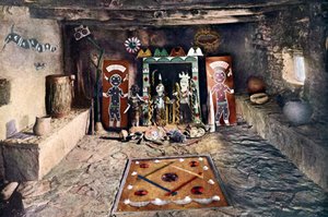 Native American Altar Room of the Powamu Society in a Hopi House, Grand Canyon, Arizona by Unknown artist