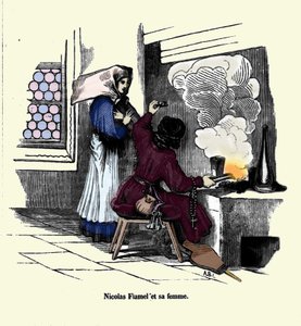 Portrait of Nicolas Flamel with his wife by Unknown artist