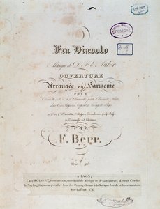 Opening of the Comic Opera Fra Diavolo, or The Hotelery of Terracine by D. F. Auber by Unknown artist