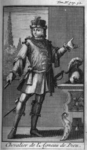 Orders of Chivalry. Knight of the Lamb of God. In "History of military orders or knights, of the secure and routine militias of both sexes, which have been established so far. Edition taken from Abbe Giustiniani, R.P.Bonani, M. Herman, Schoonebeek, R.P.H"