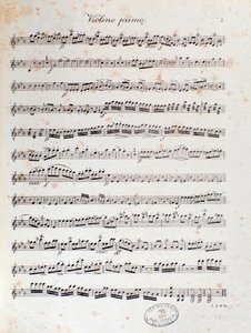 Page of musical score of the overture of Alruna by Louis Spohr