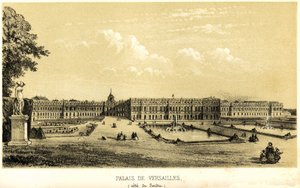 Palace of Versailles, garden view in 1857