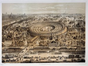 Panoramic View of the 1867 World Exposition in Paris