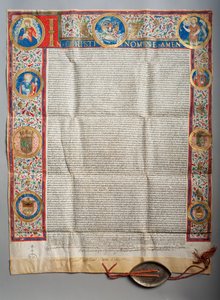 Papal Bull. Pope Paul III, Eucharistic. Parchment. Miniature Painting. 1535