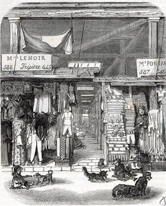 Paris 3rd arrondissement - Carre de Flore: linen in the Carreau du Temple in the 19th century - Engraving in Tableau-de-Paris by Edmond Texier by Unknown artist