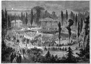Paris VIIIth arrondissement - avenue des Champs-Elysees - concerts in 1868 by Unknown artist