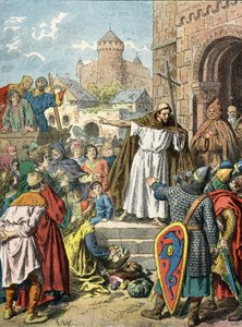 Peter the Hermit Preaching the Crusade by Unknown Artist