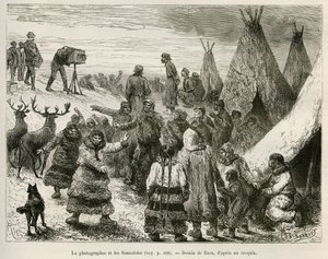 Photography and Samoiedes of the Caborova Region (Sweden) (drawing by Riou, to illustrate the story of Professor Nils Adolf Erik Baron Nordenskjold: Swedish Polar Expedition) by Unknown artist