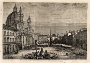 Piazza Navona, built on the ruins of the Stadium of Domitian of the 1st century, is the pride of Baroque Rome, with the fountain of the 4 rivers, built between 1648-1651, according to the design of Bernini (1598-1620) and the Church of St. Agnes, built bet